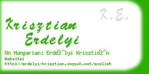 krisztian erdelyi business card